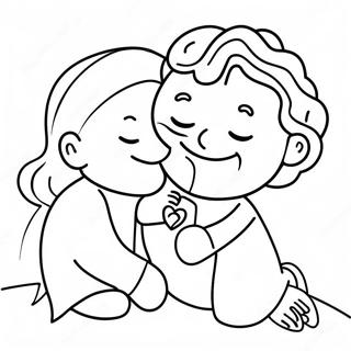 Heartwarming God Loves You Coloring Page 42113-33782