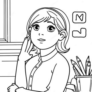 Komi Can't Communicate Coloring Pages