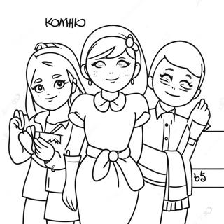 Komi Shoko With Friends Coloring Page 42123-33796