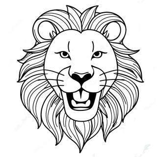 Majestic Lion Roaring Coloring Page 42143-33809