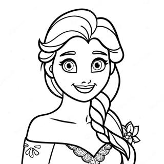 Frozen Happy Birthday Coloring Pages