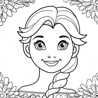 Frozen Happy Birthday Elsa Coloring Page 42152-33814