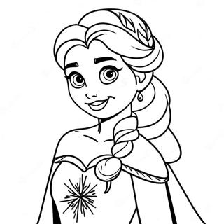 Frozen Happy Birthday Elsa Coloring Page 42152-33816