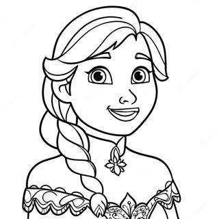 Frozen Happy Birthday Anna Coloring Page 42153-33819