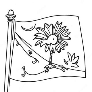 South Carolina State Flag Coloring Page 42162-33822