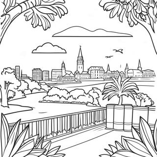 Charming Charleston Skyline Coloring Page 42163-33826