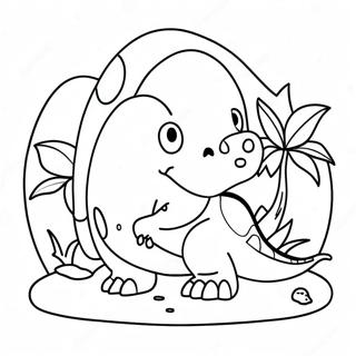 Colorful Dinosaur Egg Hunt Coloring Page 42183-33842