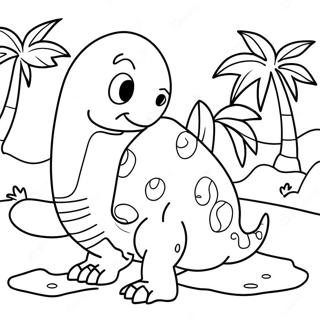 Colorful Dinosaur Egg Hunt Coloring Page 42183-33843