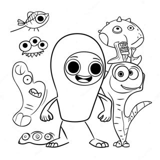 Monsters Vs Aliens Coloring Pages