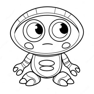 Funny Alien With Big Eyes Coloring Page 42193-33849