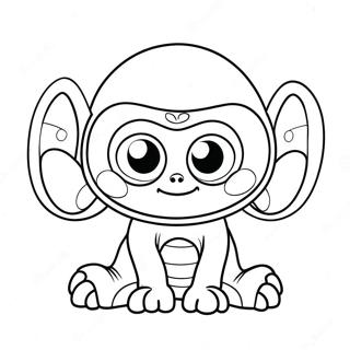 Funny Alien With Big Eyes Coloring Page 42193-33850