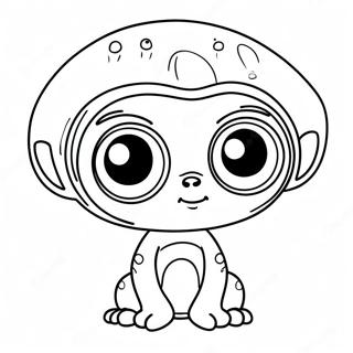 Funny Alien With Big Eyes Coloring Page 42193-33852