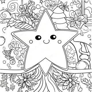 Christmas Tree Star Coloring Pages