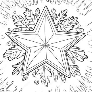 Sparkling Christmas Tree Star Coloring Page 42203-33857