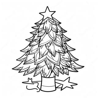 Sparkling Christmas Tree Star Coloring Page 42203-33859