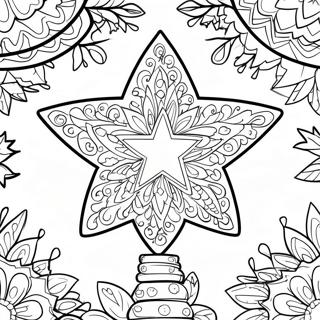 Sparkling Christmas Tree Star Coloring Page 42203-33860