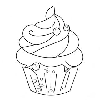 Sparkly Unicorn Cupcake Coloring Page 42213-33863