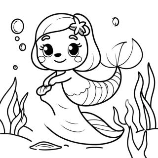 Mermaid Dog Coloring Pages