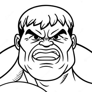 Hulk Face Coloring Pages