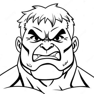 Angry Hulk Face Coloring Page 42243-33896