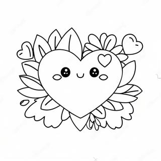 Kawaii Valentines Day Coloring Pages