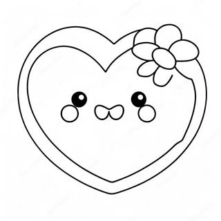 Kawaii Valentine S Day Heart Coloring Page 42262-33903