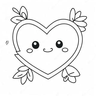 Kawaii Valentine S Day Heart Coloring Page 42262-33904