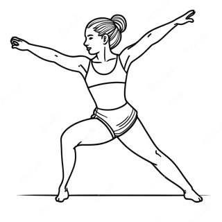 Flexible Gymnast Performing Split Coloring Page 422-337