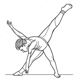 Flexible Gymnast Performing Split Coloring Page 422-339