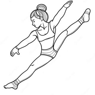 Flexible Gymnast Performing Split Coloring Page 422-340