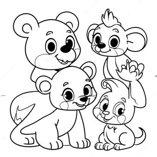 Cute Disney Animal Friends Coloring Page 42313-33945