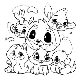 Cute Disney Animal Friends Coloring Page 42313-33946