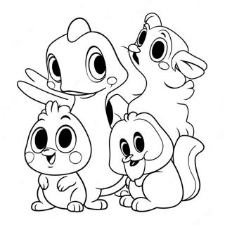 Cute Disney Animal Friends Coloring Page 42313-33948