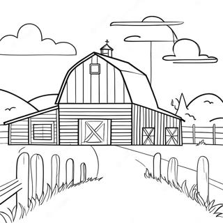 Barn Coloring Page 4231-3554