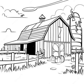 Barn Coloring Page 4231-3555