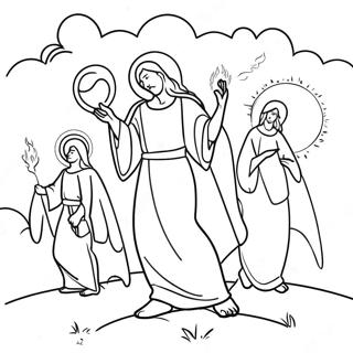 Transfiguration Coloring Pages