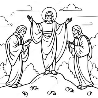 Transfiguration Classroom Scene Coloring Page 42323-33955