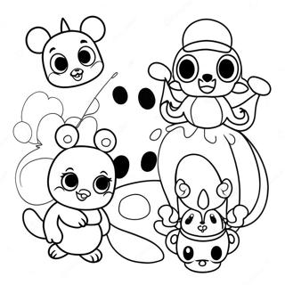 Cute Disney Doorables Characters Coloring Page 42333-33965