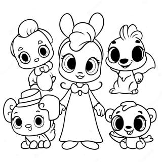 Cute Disney Doorables Characters Coloring Page 42333-33966