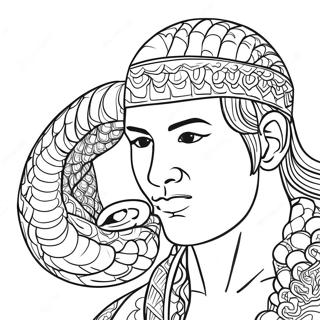 Obanai With Snake Breathing Coloring Page 42363-33985