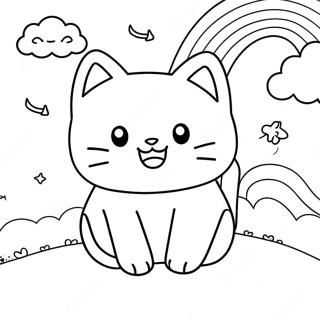 Rainbow Nyan Cat Coloring Page 42373-33993