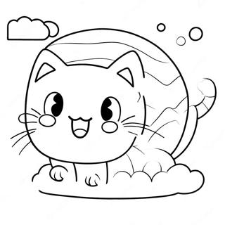 Rainbow Nyan Cat Coloring Page 42373-33994