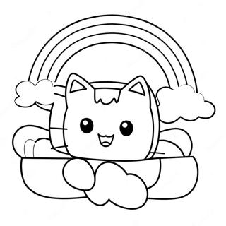 Rainbow Nyan Cat Coloring Page 42373-33995