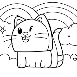 Rainbow Nyan Cat Coloring Page 42373-33996