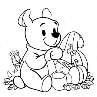 Winnie The Pooh Thanksgiving Coloring Pages