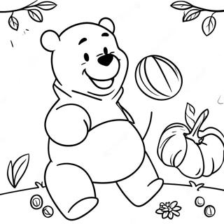 Winnie The Pooh Thanksgiving Coloring Page 42392-34006