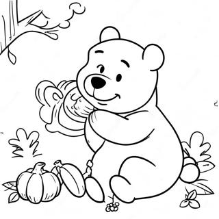 Winnie The Pooh Thanksgiving Coloring Page 42392-34007