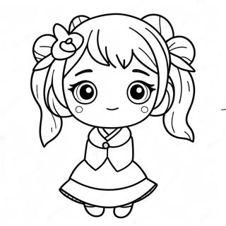 Cute Kanae Character Coloring Page 42403-34015