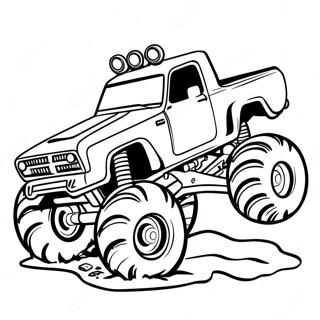 Monster Mud Truck Racing Coloring Page 42413-34031