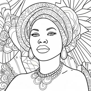 Black Woman Empowerment Coloring Page 42422-34027